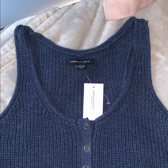 American Eagle Navy Blue Tank Top - Picture 2 of 4